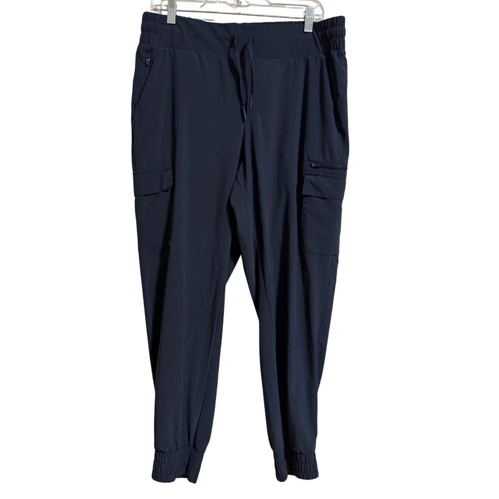 All in Motion Navy Blue Stretch Cargo Joggers Mens Large Tapered Athletic Pants